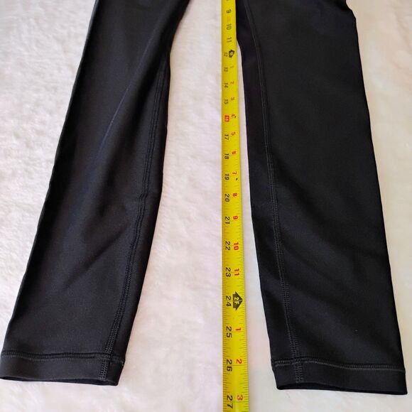 Athleta Elation Sheen Tight High Rise 7/8 Leggings XS Black Metallic Y3K Yoga - Picture 11 of 16